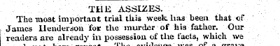 THE ASSIZES. The most important trial th...
