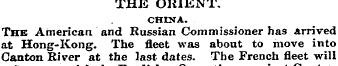THE ORIENT. CHINA. The American and Russ...