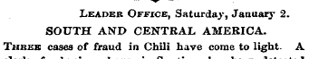 Leader Office, Saturday, January 2. SOUT...
