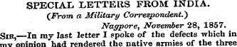 SPECIAL LETTERS FROM INDIA. (From a Mili...