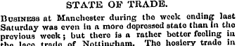 STATE OF TRADE. Business at Manchester d...