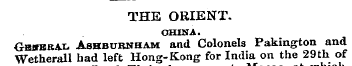 THE ORIENT. CHINA. Ghwbrax- Ashbubnham a...
