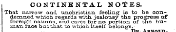 CONTINENTAL NOTES. That narrow and unchr...