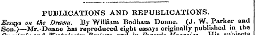 PUBLICATIONS AND REPUBLICATIONS. Essays ...