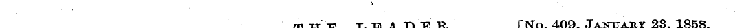 The LEABEB. [No. 409, January 23, 1858. ...