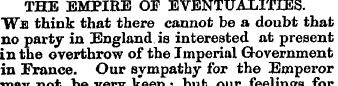 THE EMPIRE OF EVENTUALITIES. We think th...