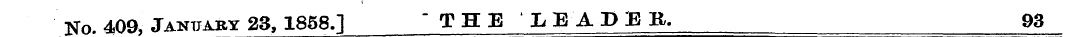 No. 409, January 23, 1858.] THE LEADER. ...