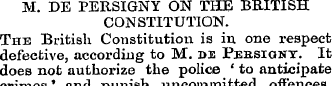 M. DE PERSIGNY ON THE BRITISH CONSTITUTI...