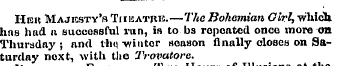 Her Majesty's Theatre.—The Bohemian Girl...