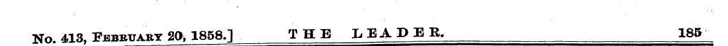 No. 413, February 20,1858,] THE LEADER. ...