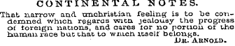 CONTINENTAL. NOTES. That narrow arxd unc...