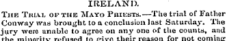 IRELAND. The Thlvi, ov the Mayo Priksts....