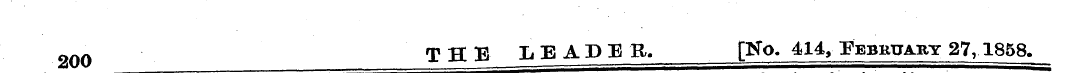 200 THE LEADER. [No. 414, February 27,18...