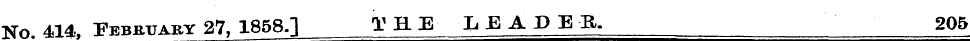 No. 414, February 27, 1858.] THE L E A V...