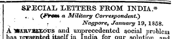 SPECIAL LETTERS FROM INDIA. • „. . (jFrc...