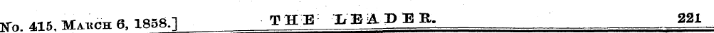 Kb. 415. Makch 6, 1858.1 THE I.EAPEB. 22...
