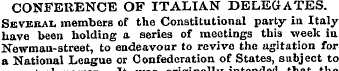 CONFERENCE OF ITALIAN DELEGATES. Several...