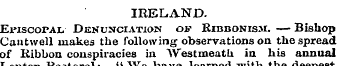 IRELAND. Episcopal Denunciation of Ribbo...