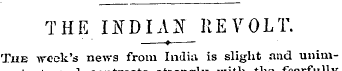 THE INDIAN REVOLT. —-?-— The week's news...