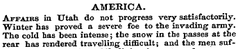 AMERICA. Affairs in Utah do not progress...