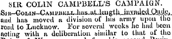 MR COLIN CAMPBELL'S CAMPAIGN. -Siit^oiji...