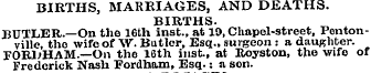 BIRTHS, MARRIAGES, AND DEATHS. BIRTHS. B...