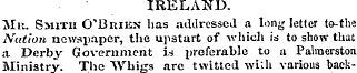IRELAND. JIu. Smith O'Bkien has addresse...