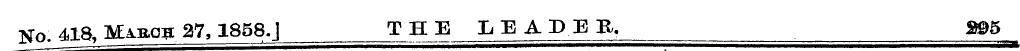 Xo. 41S, Miaos 27,1858.] T H E !L E A D ...