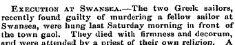 Execution at Swansea.—The two Greek sail...
