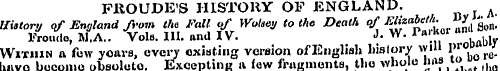 FltOUDE'S HISTORY OF ENGLAND. A History ...