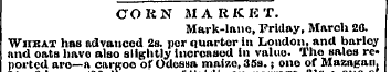 CORN MARKET. Mark-lane, Friday, March 20...