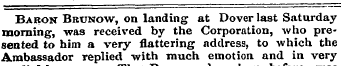 Baron Bbunow, on landing at Dover last S...