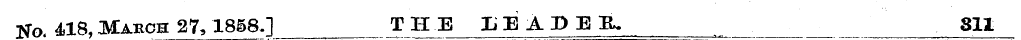 No. 418, March 27,1858.] THE LEADER. 811