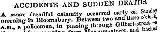 ACCIDENTS AND SUDDEN DEATHS'- A most dre...