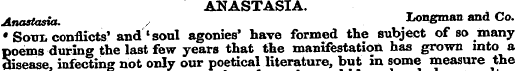 ANASTASIA. Anastasia. , ¦ Longman and Co...