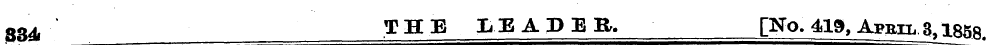 3 &I, THE LEADER. [No. 419, Apbel 3, 185...
