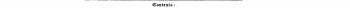 Contents :