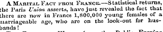 A Marital Fact i--rom Fhance.—Statistica...