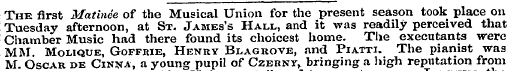 The first M atinee of the Musical Union ...