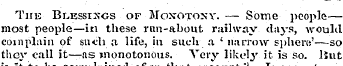 The Blessiscs of Moxotony.— Some peoplem...