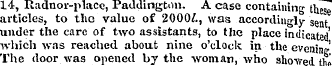14, Radnor-place, Paddington. A case con...