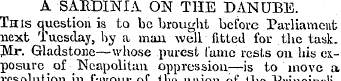A-SARDINIA. ON THE DANUBE. This question...