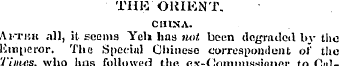 THH ORIENT. CHINA. Akthk all, it seems Y...