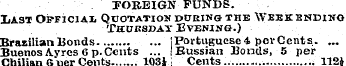 TOREIGN FUNDS. Last Official Quotation d...