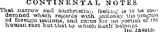 CONTINENTAL NOTES. That narrow and imchr...