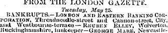 FliOZL Tllli LONDON GAZK1TK. Tuesday, Ma...