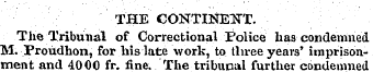 THE CONTINENT. The Tribunal of Correctio...