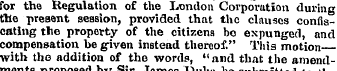 for the Regulation of the London Corpora...