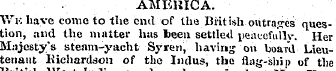 AMERICA. V» r ic have come to the end of...