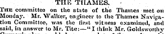 THE THAMES. - The committee on the state...